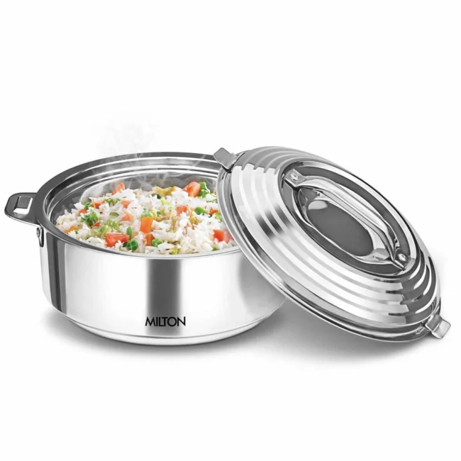 MILTON Galaxia Double Walled Stainless Steel Casserole, 7.5 litres, Silver - Image 2