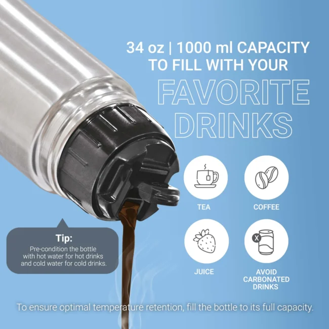 Milton Flip Lid Thermosteel Bottle 350 ml - Image 3