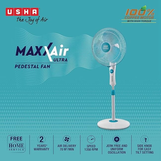 USHA Maxx Air Ultra Pedestal Fan - Image 3