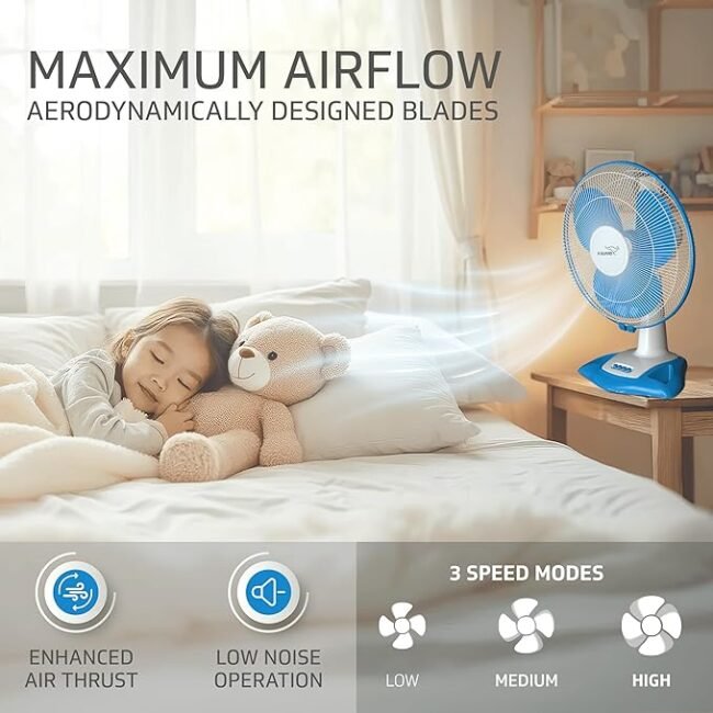 V-Guard Table Fan| Maximum Airflow with Low Noise Operation - Image 4